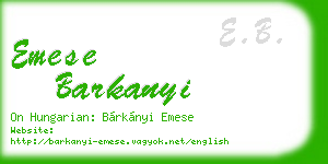 emese barkanyi business card